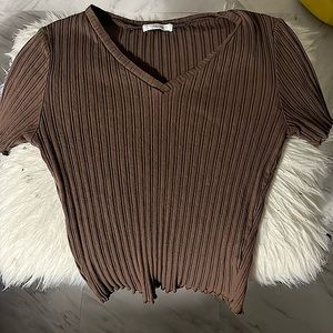 Brown crop top
